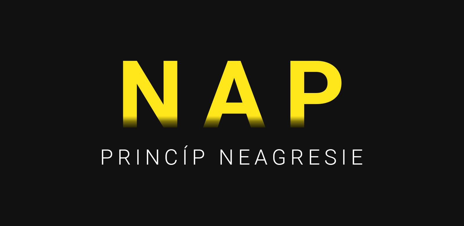 Čo je NAP - princíp neagresie - non aggression principle