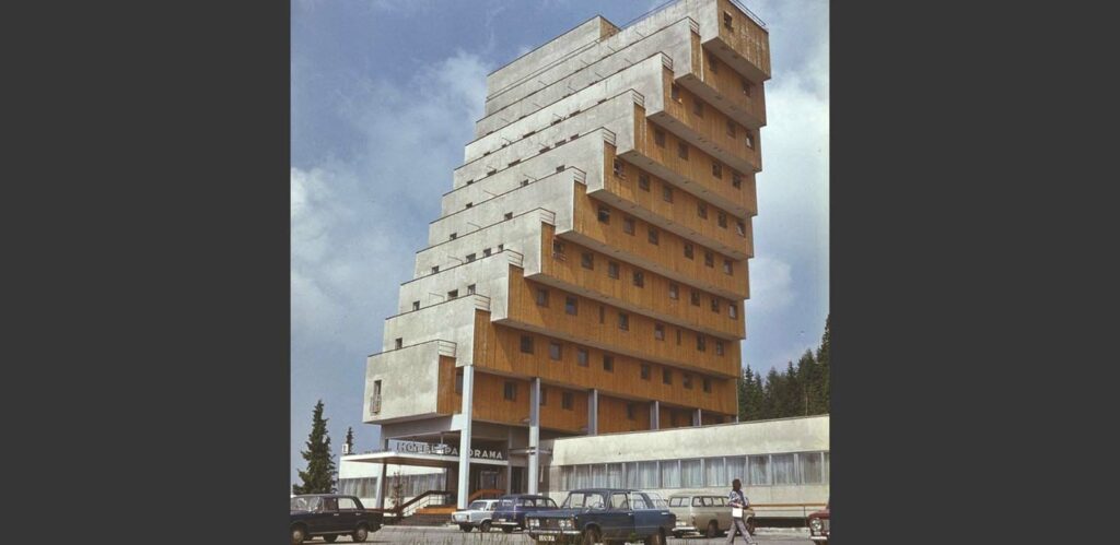 Molchat Doma Album cover, building, Slovakia, original 70s brutalist communist socialist architecture